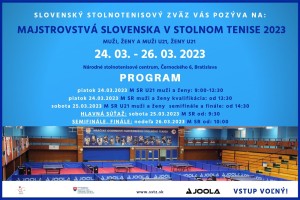 Majstrovstvá SR mužov a žien 2023 a M SR U21, 24.-26.3.2023